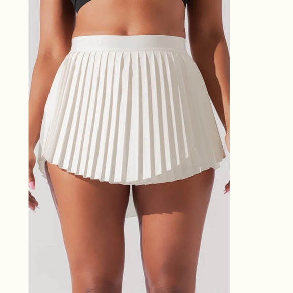 POPFlex Ace ‘em Pleated Skort Tennis Skirt Sugar Ivory Cream White 2X NWT New - Picture 13 of 15